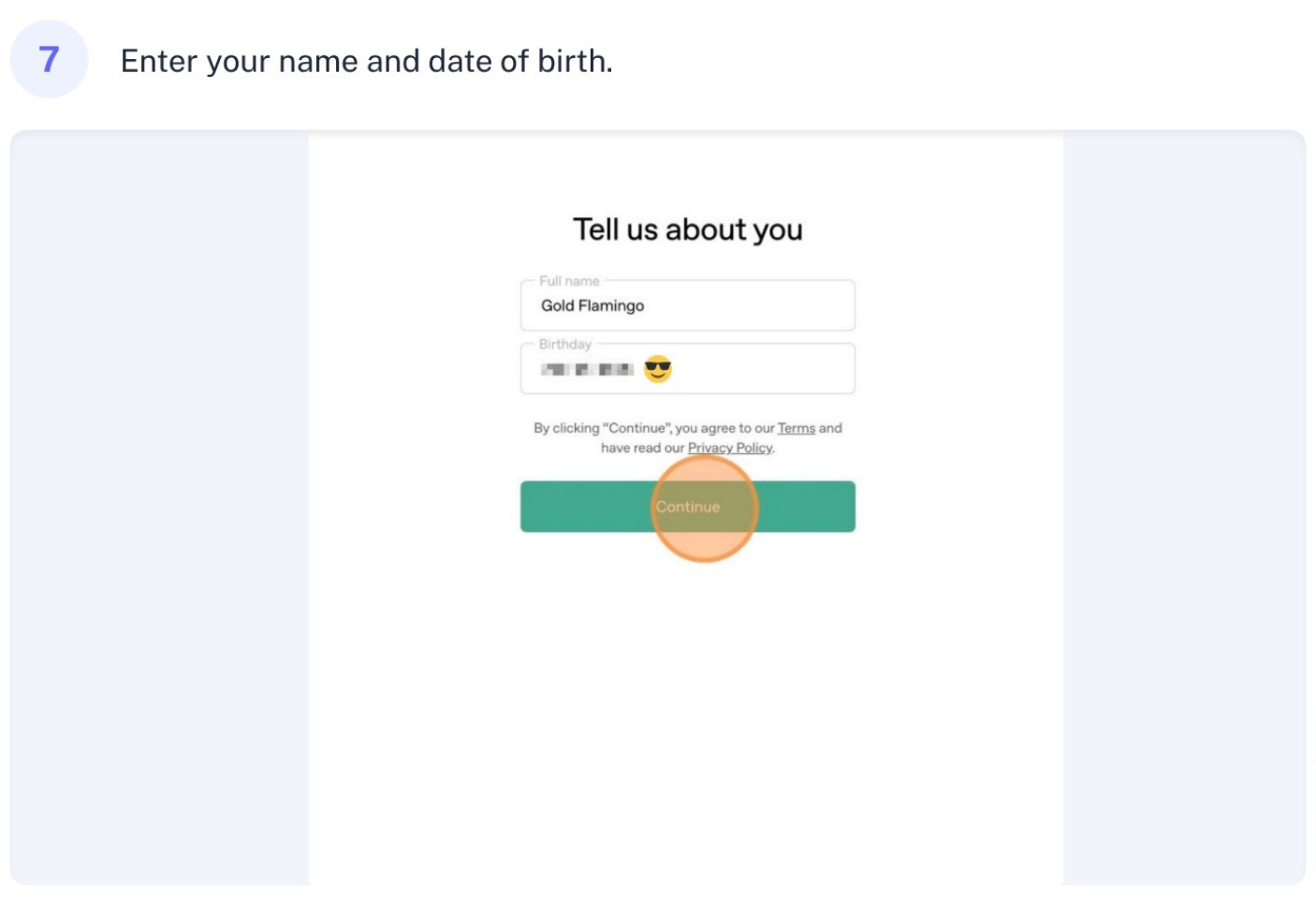 chatgpt login (Form requesting full name and date of birth)